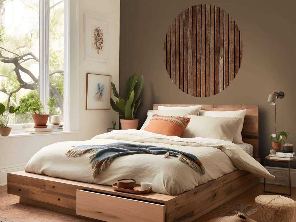 Mørke vertikale treplanker