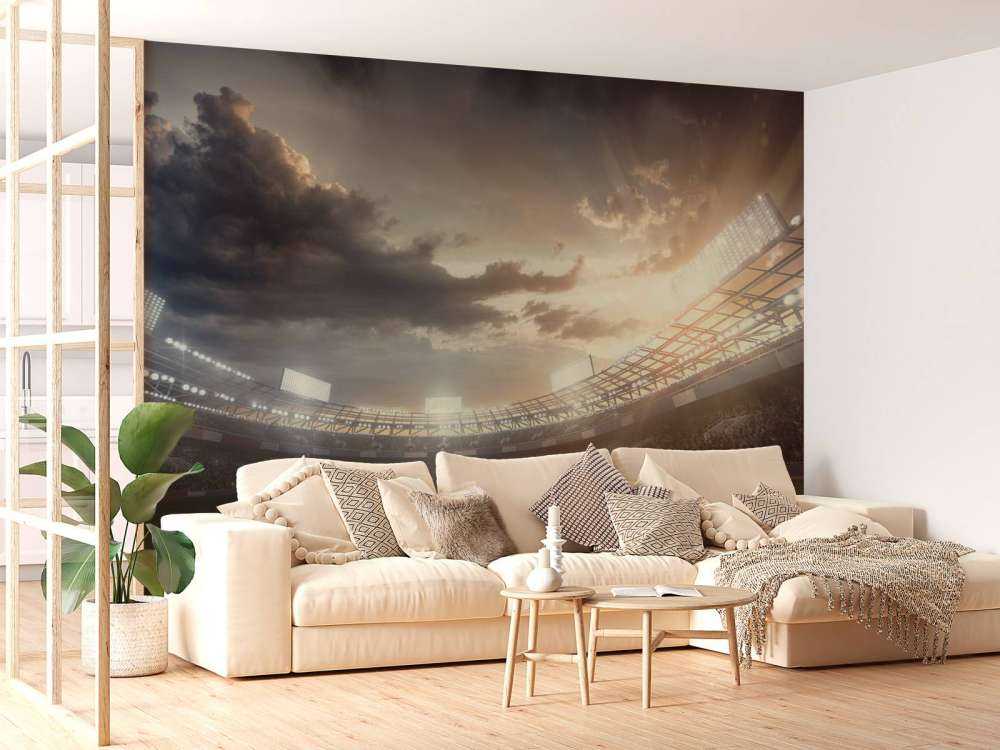 Stadion ved solnedgang