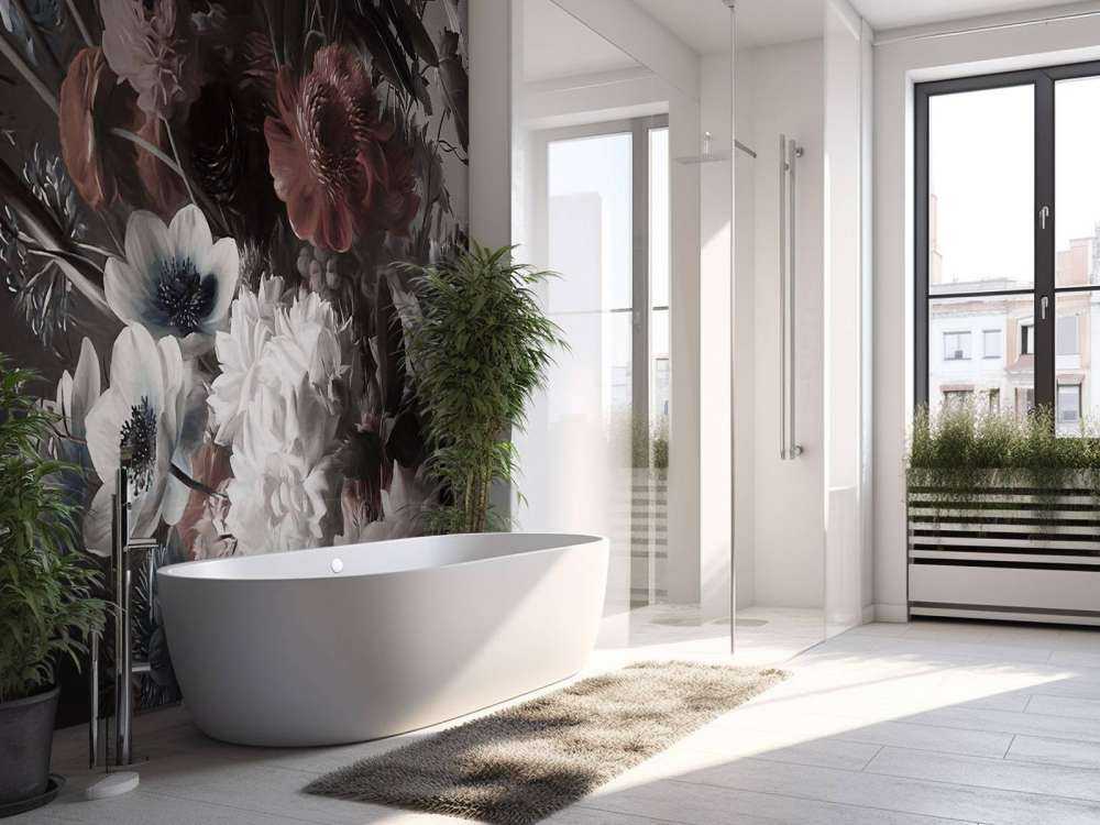 Stort bukett med anemoner rosa