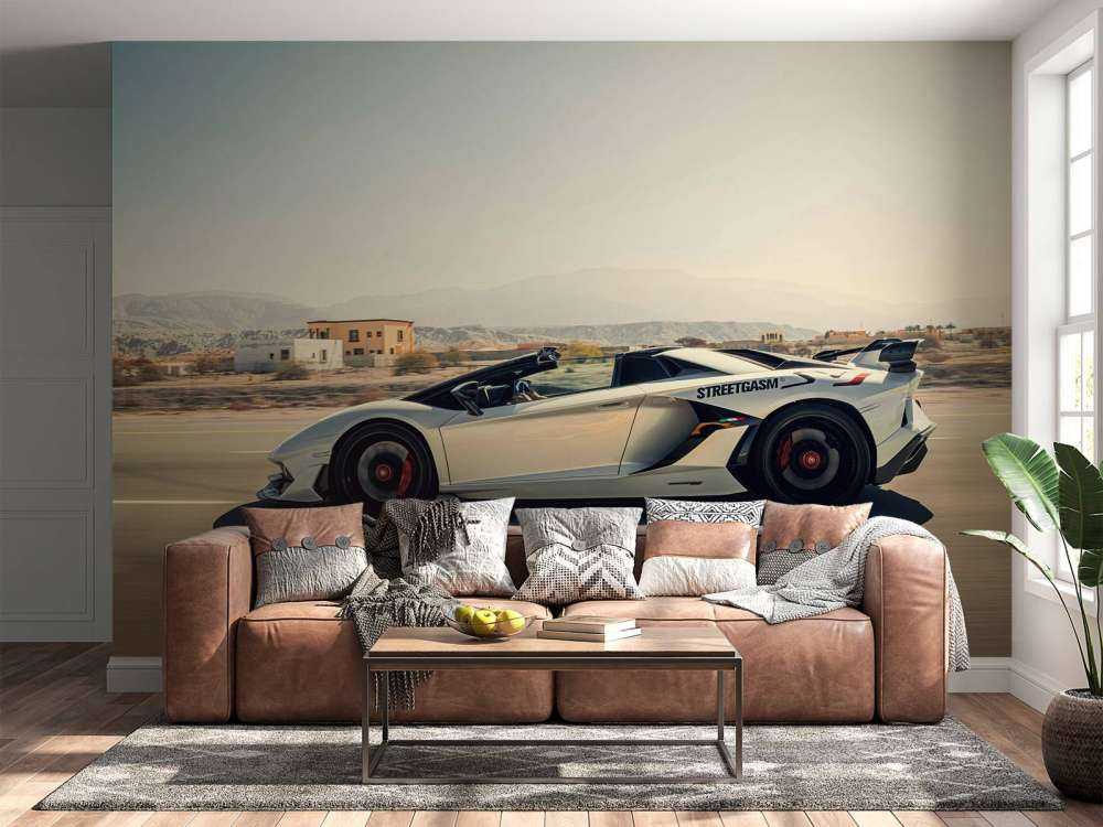 Lamborghini Aventador Roadster i öknen