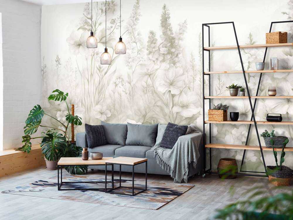 Mjuk engelsk trädgård - taupe