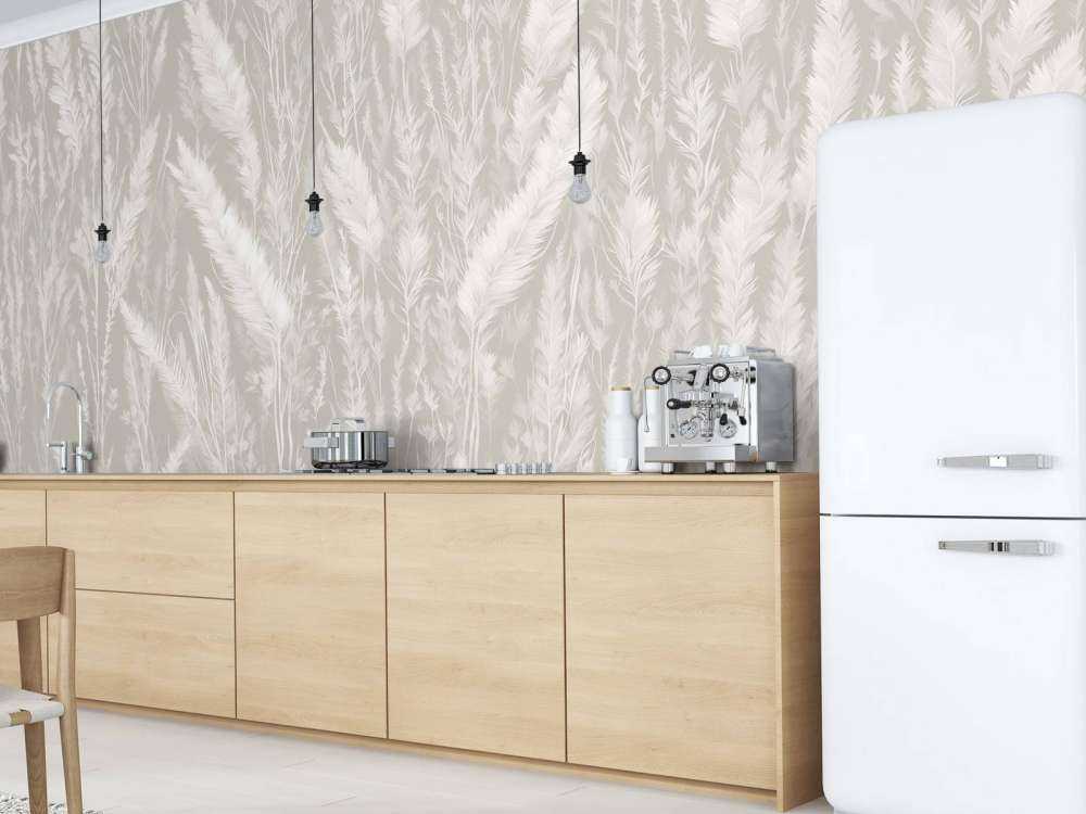 Vägg av fältgräs - grå