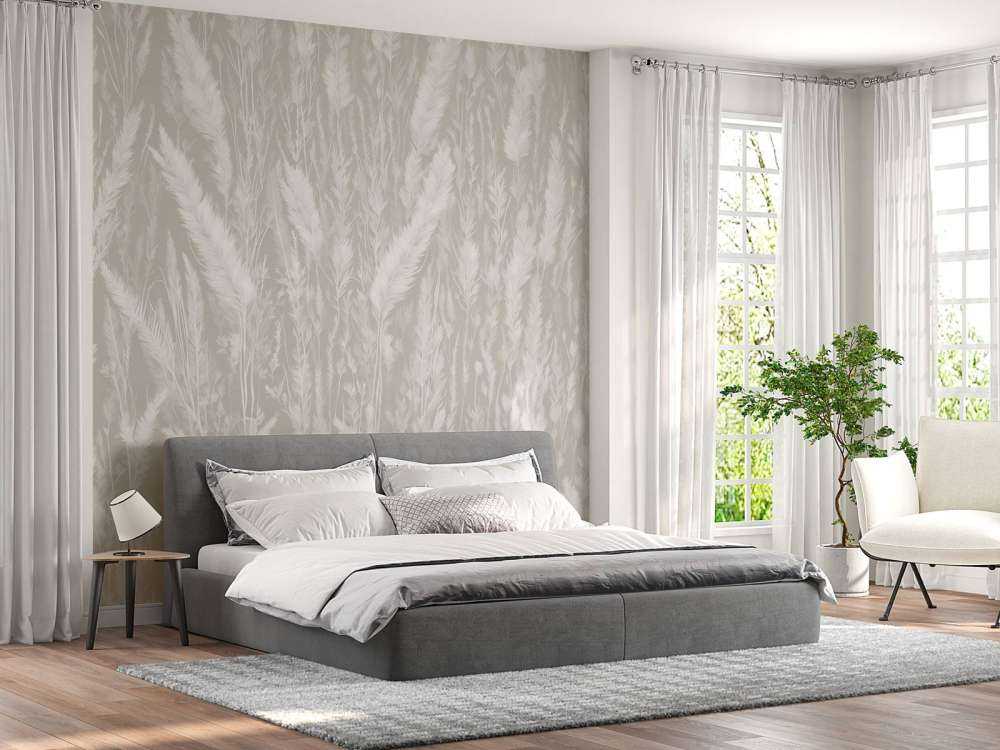 Vägg av fältgräs - grå