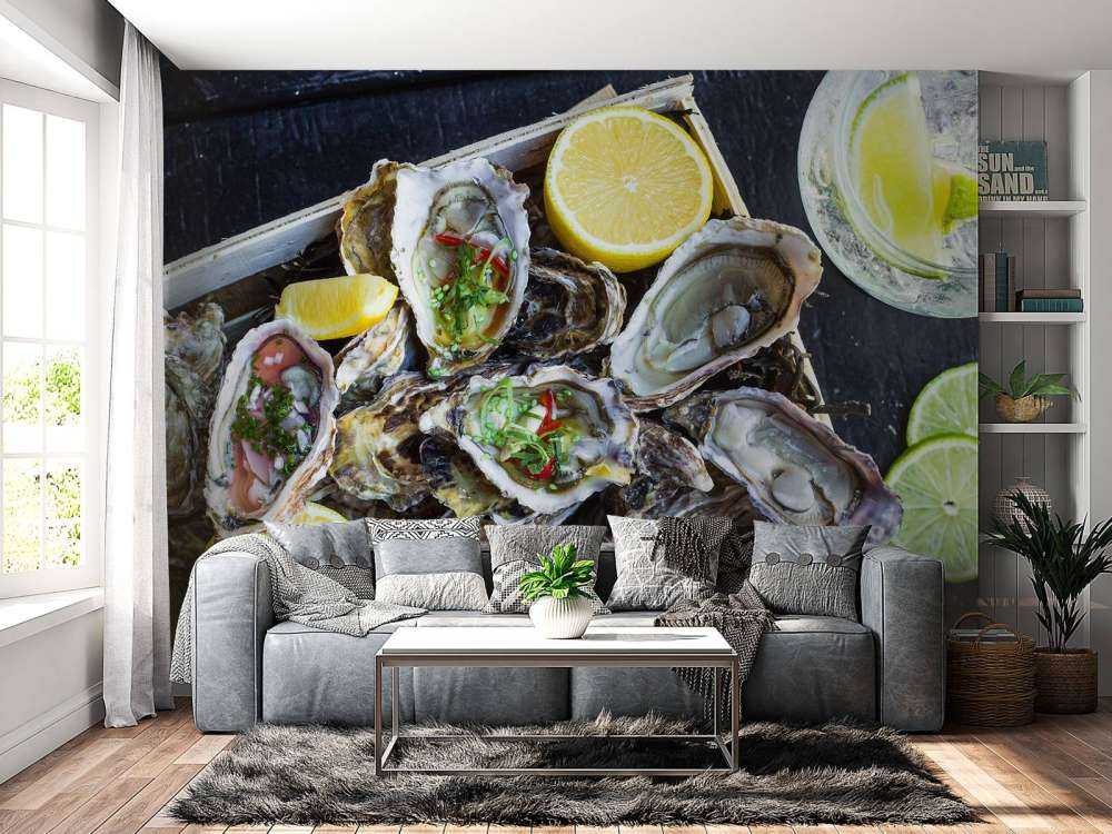 Skål full av ostron