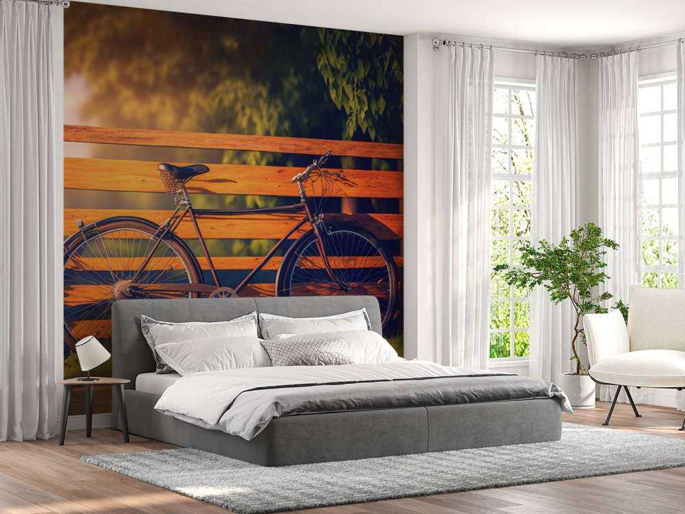 Cykel nära ett trästaket