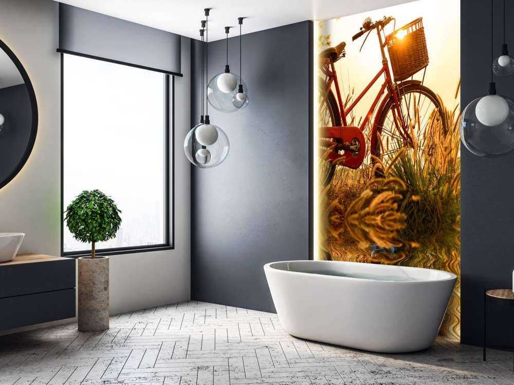 Cykel i solnedgången