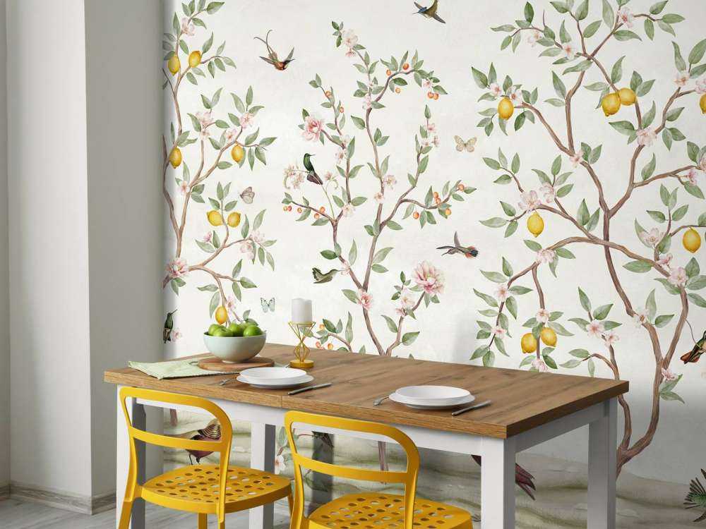 Lemon Tree Chinoiserie - White