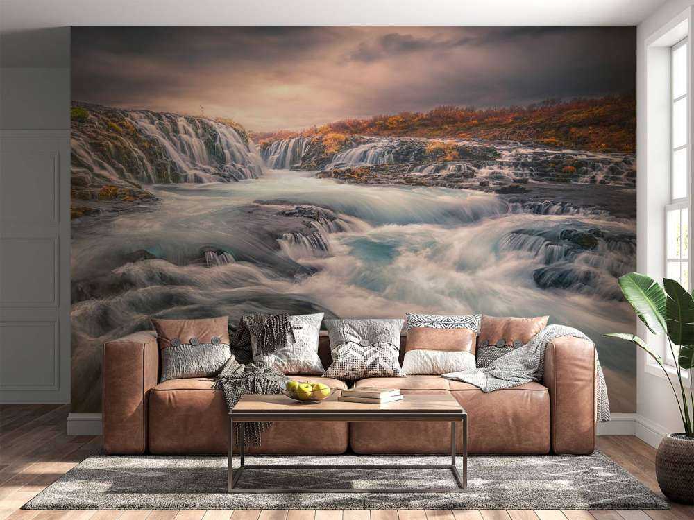Sunset at Bruarfoss