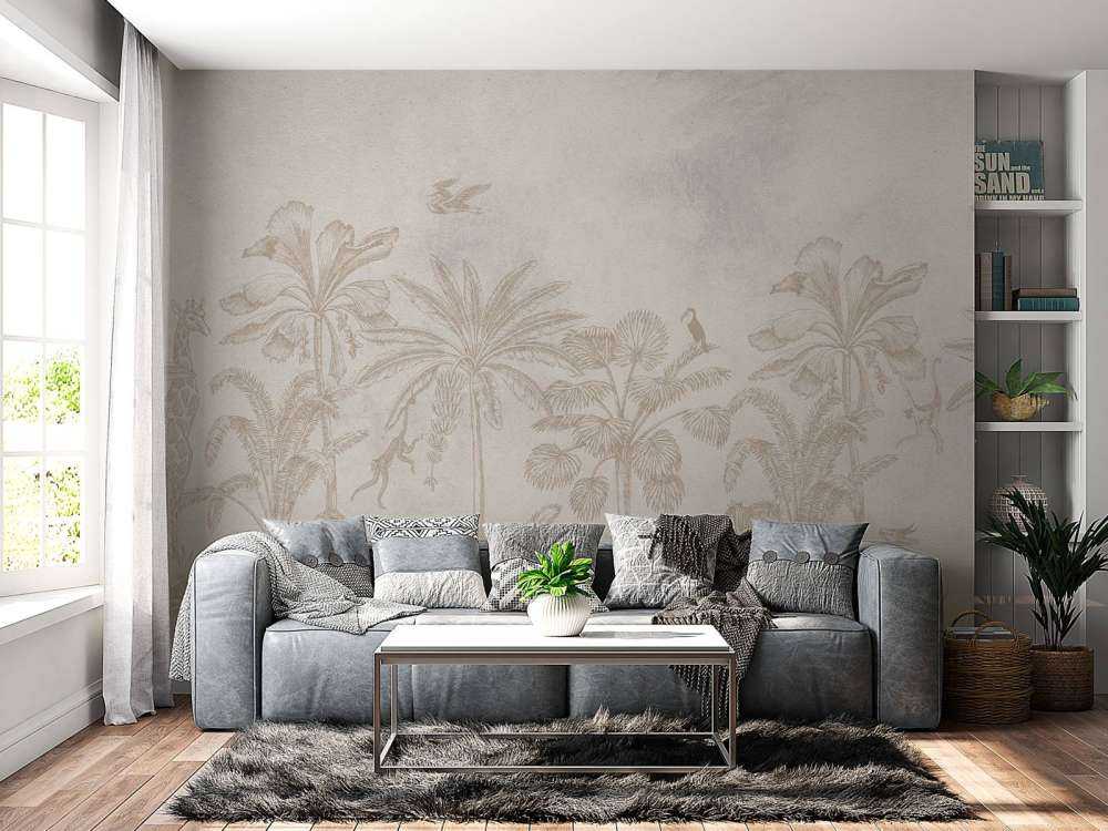 Animal jungle taupe