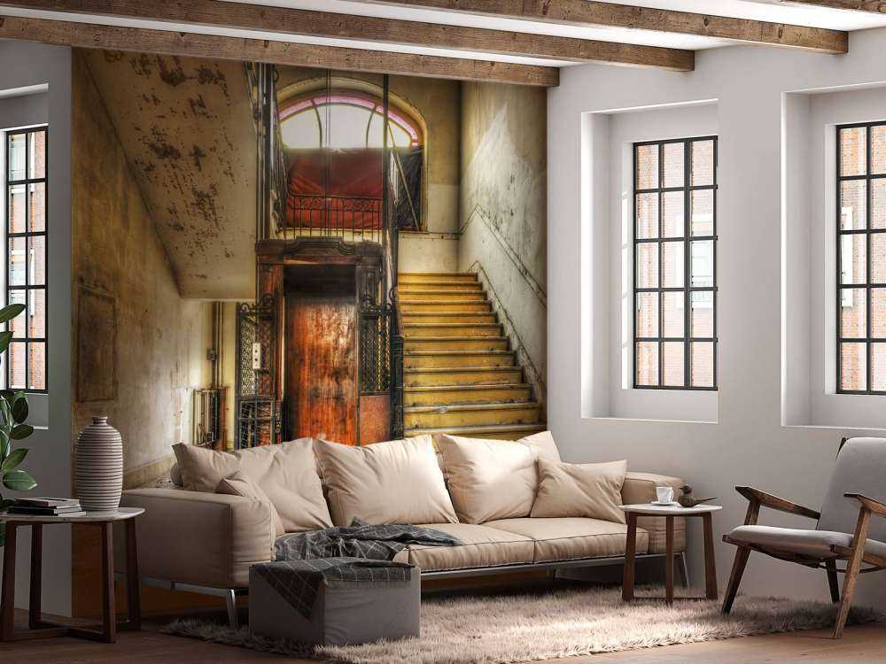 Övergiven hotellobby