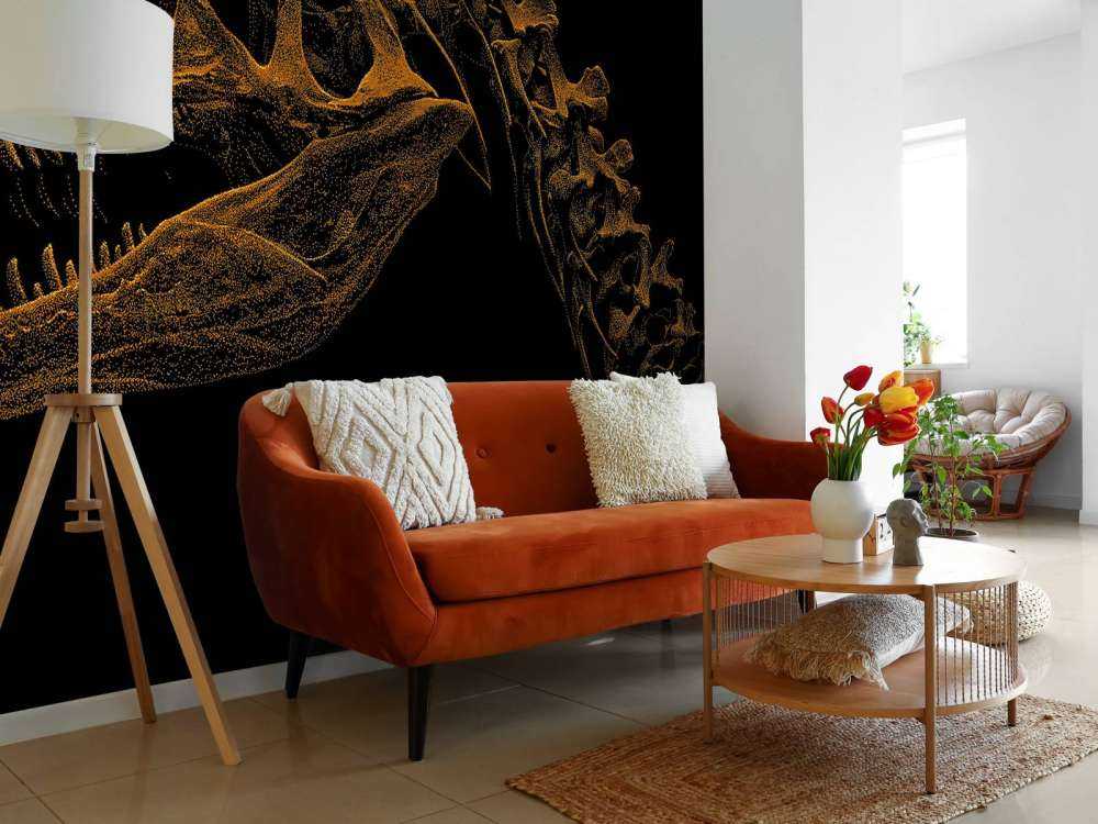 Skelett av en dinosaurie