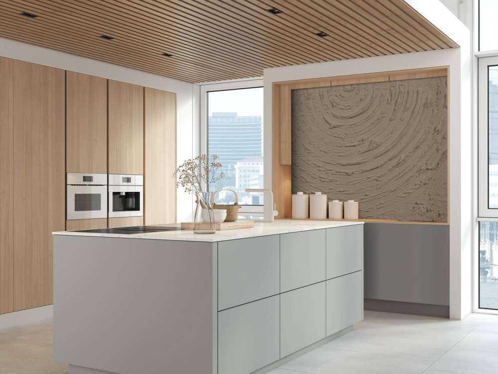 Runda former och linjer i taupe