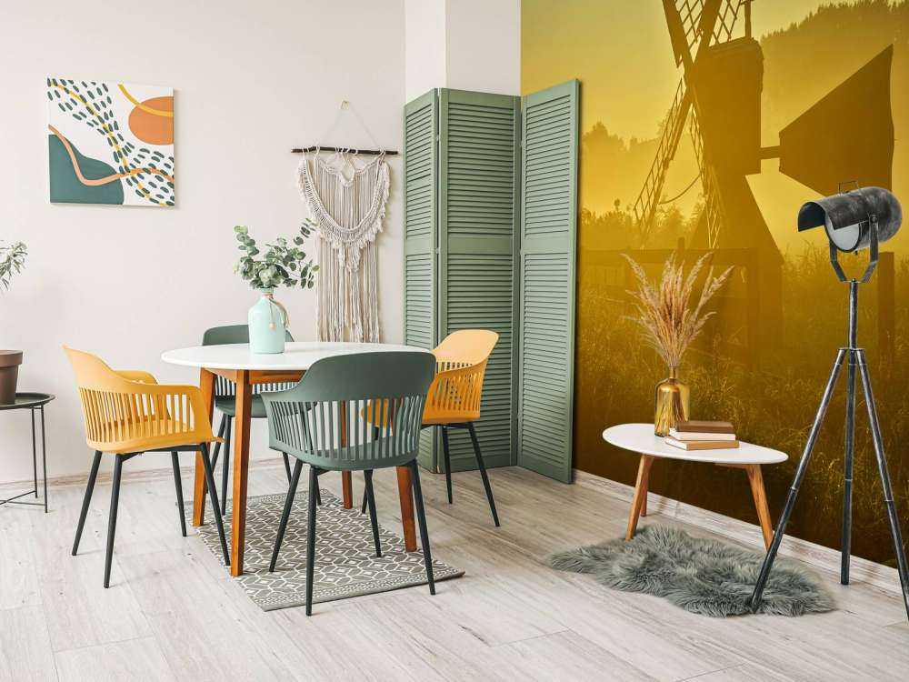 Äng mala på soluppgång