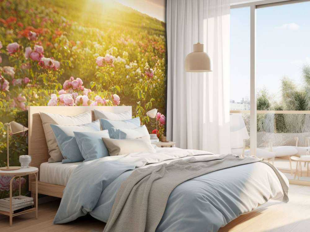 Fält fullt av rosor