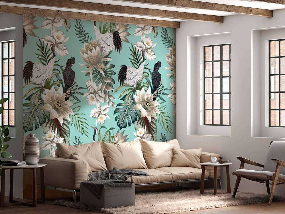 Tranor och papegojor