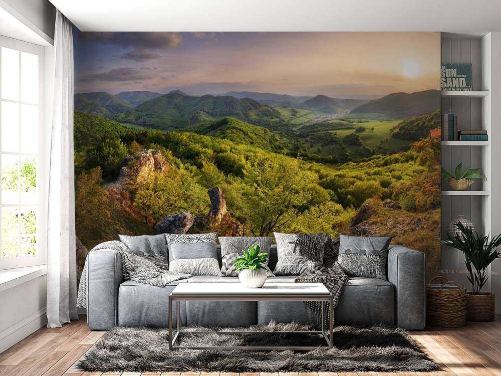 Bergslandskap på våren