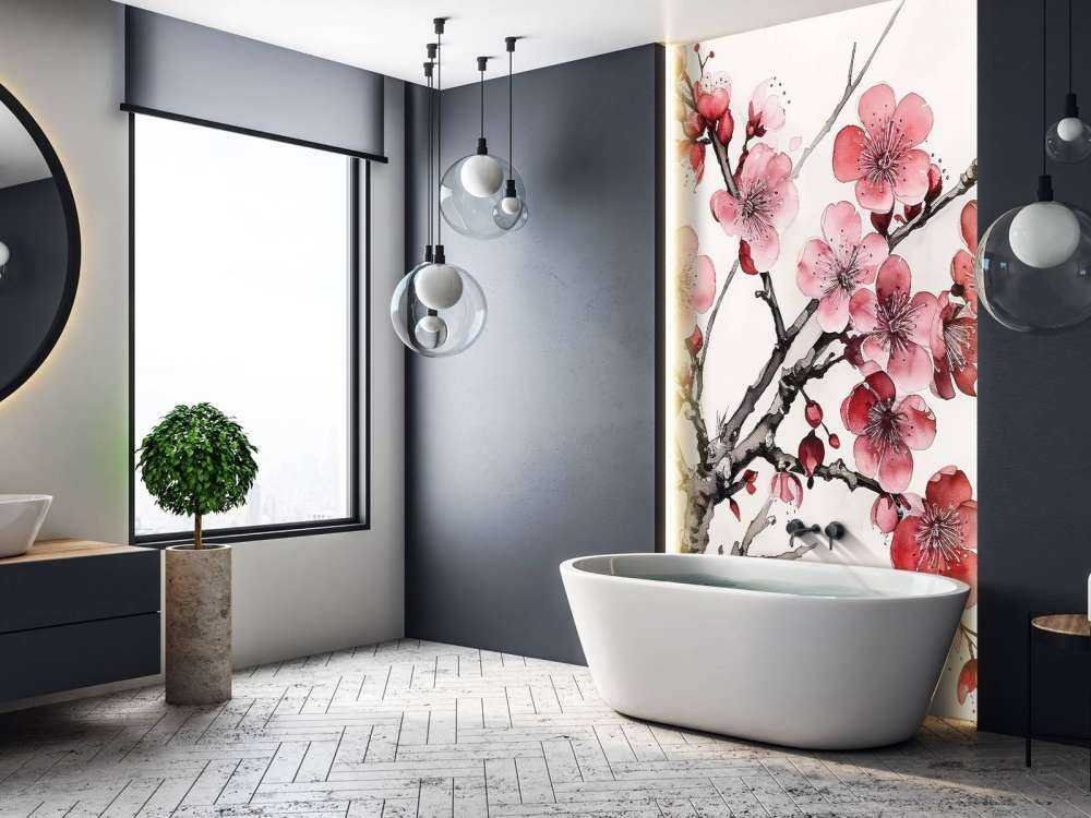 Bläckkörsbärsblommor grenar #6