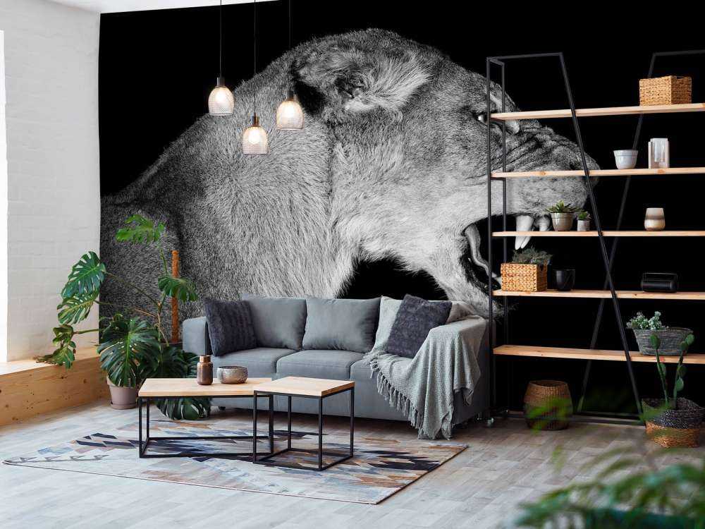 Lejoninnans sidovy svart