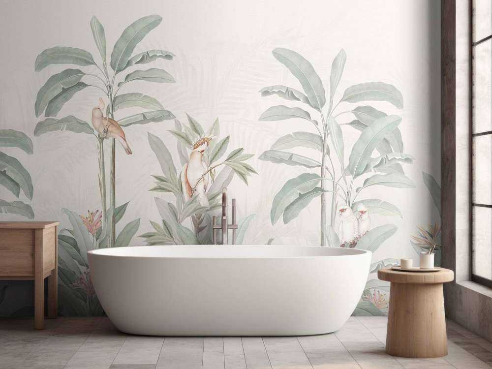 Vintage djungellandskap - pastell