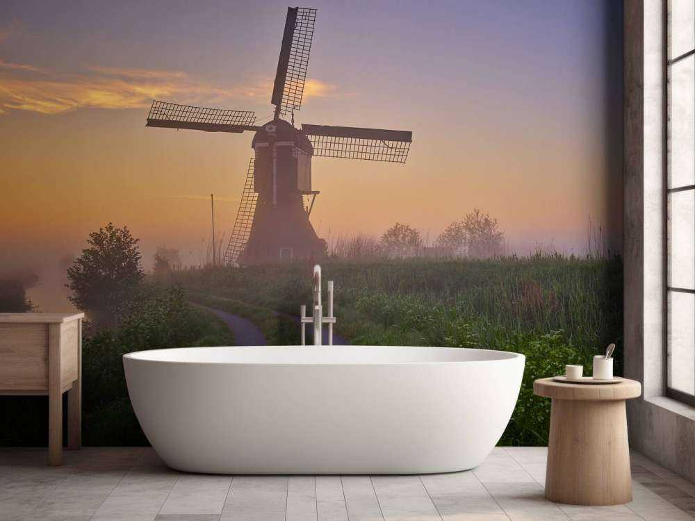 Mølle ved solopgang