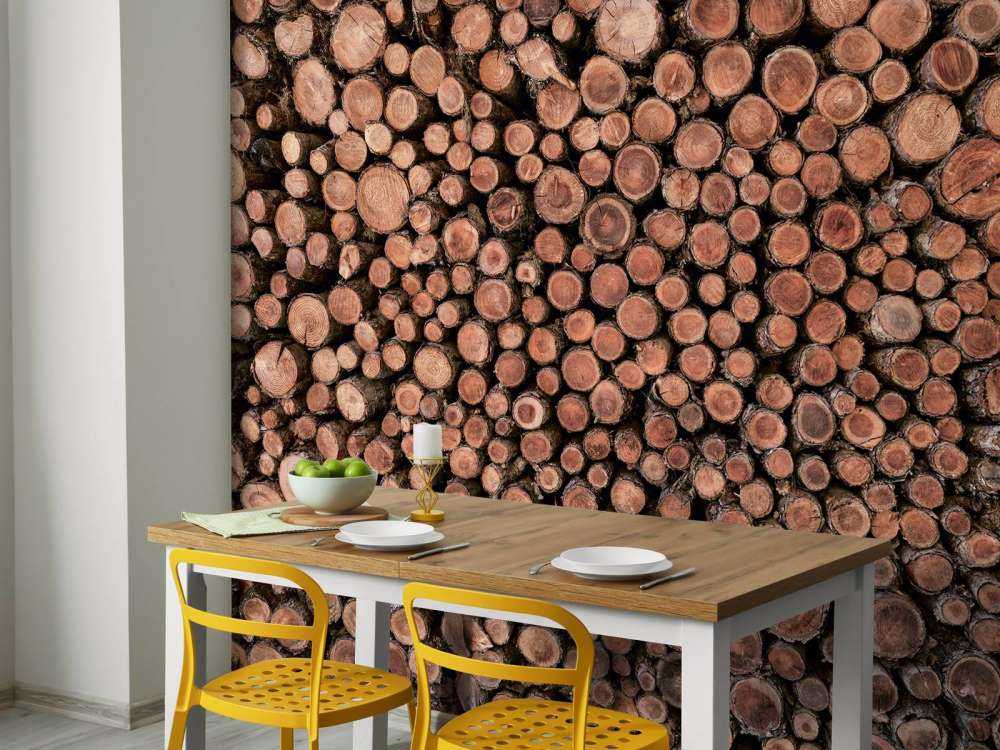 Stor bunke træstammer