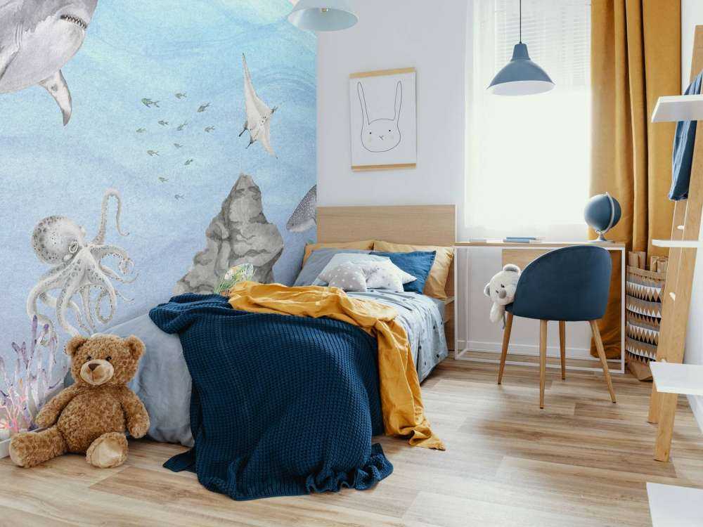 Undervandsverden med hajer