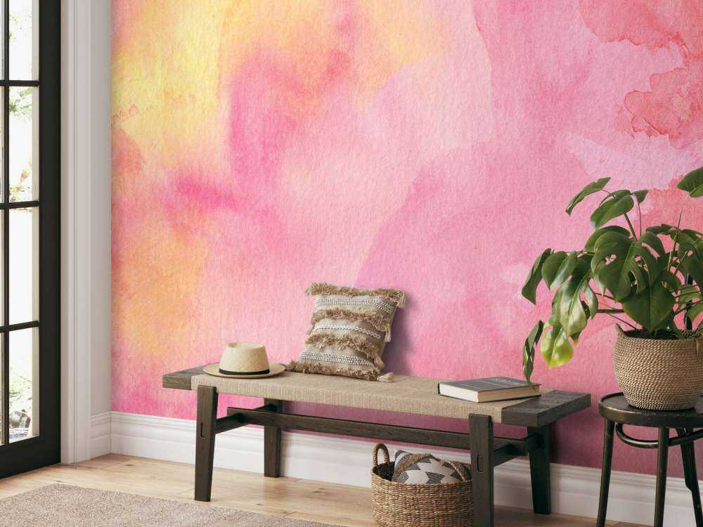 Waterverf, roze