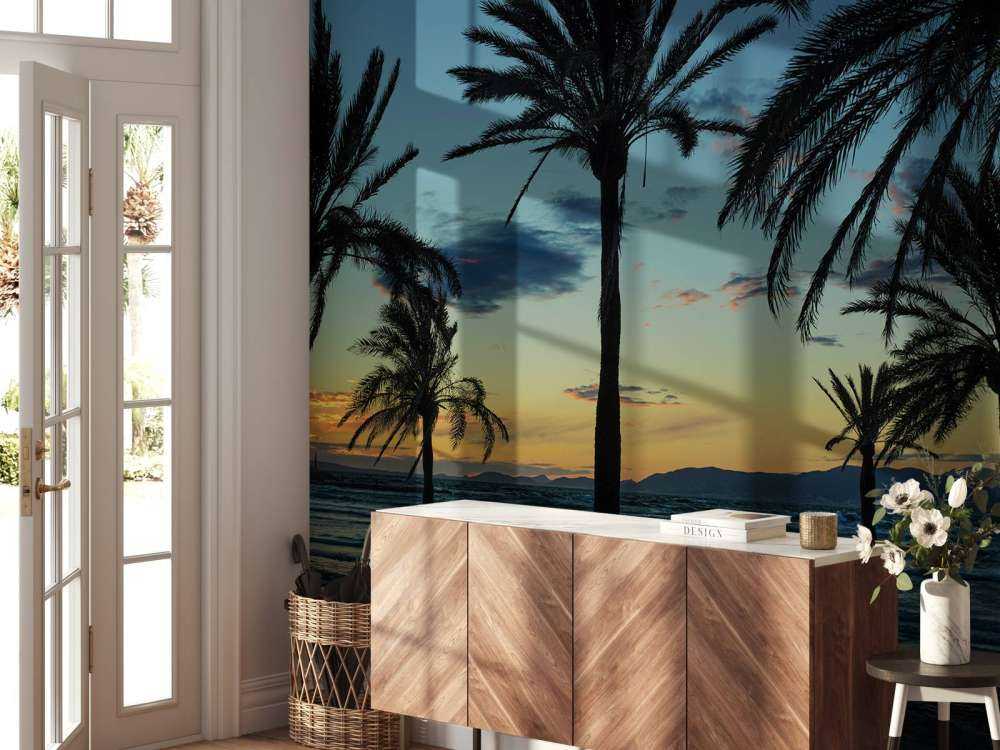 Palmer ved solnedgang