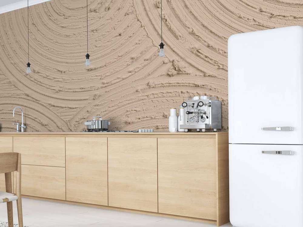 Zen-cirkler med grov struktur i taupe