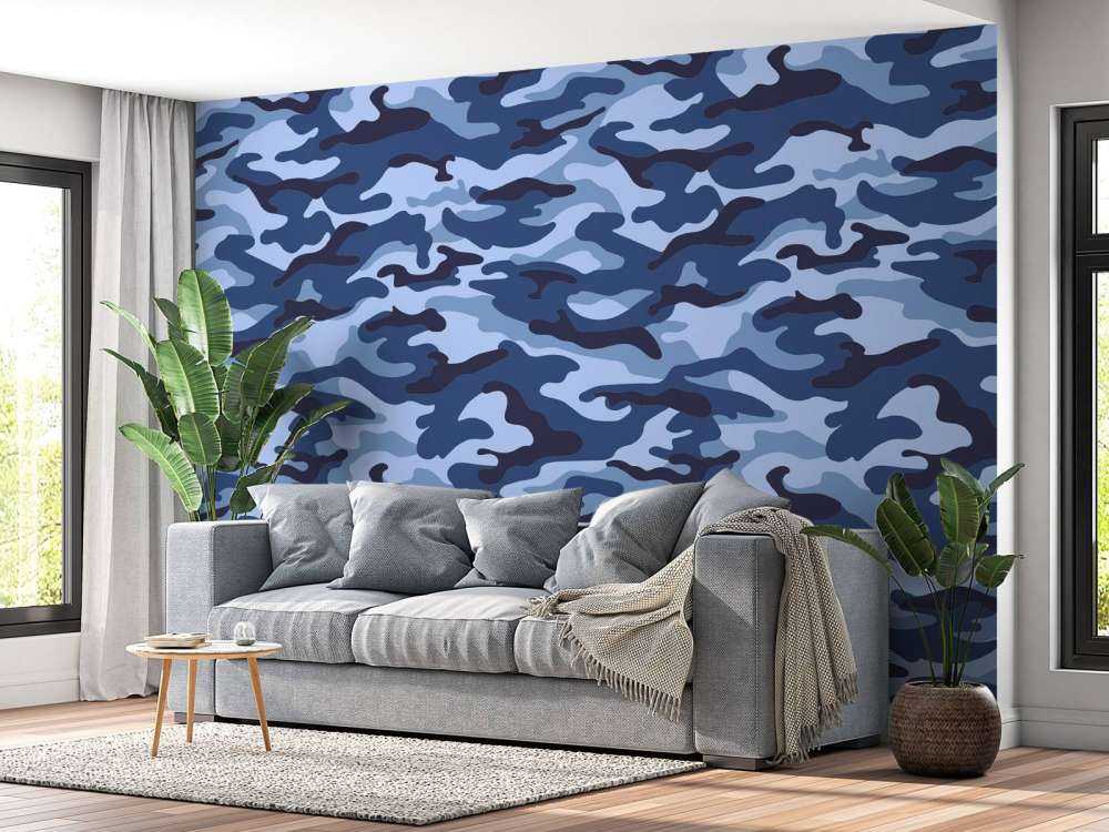 Blå camouflage