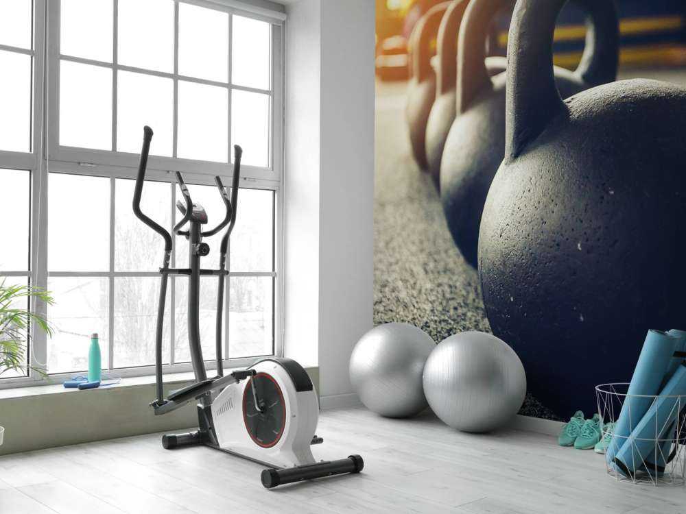 Række med kettlebells