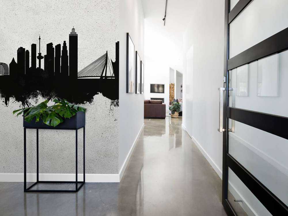 Akvarel skyline, Rotterdam