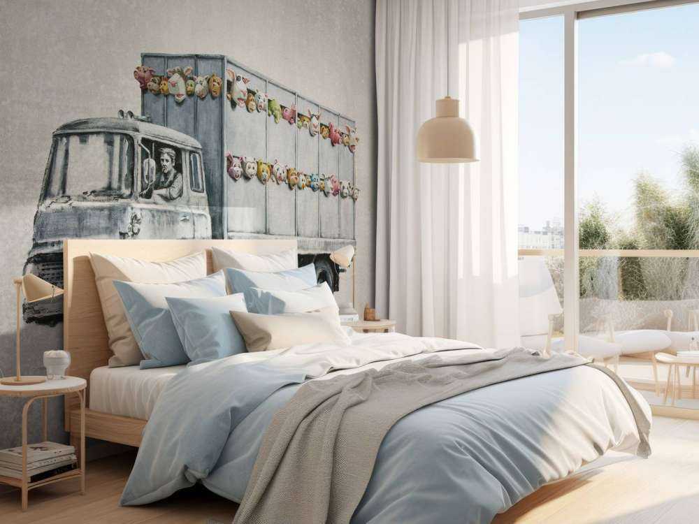 Banksy - Meat truck, soft concrete