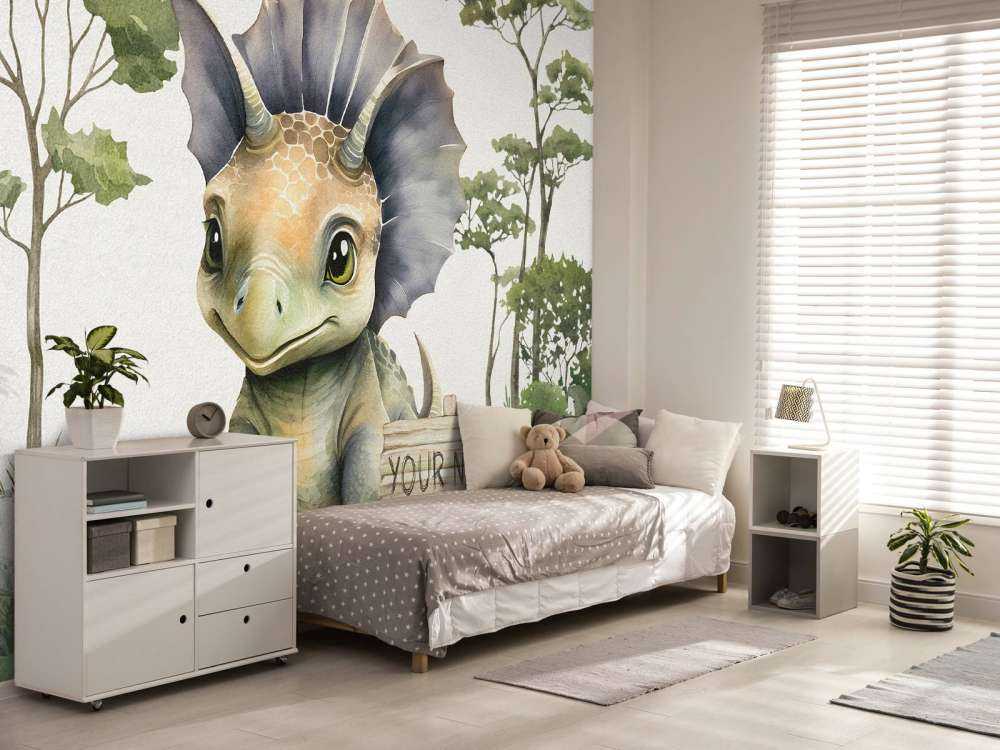 Baby triceratops i junglen