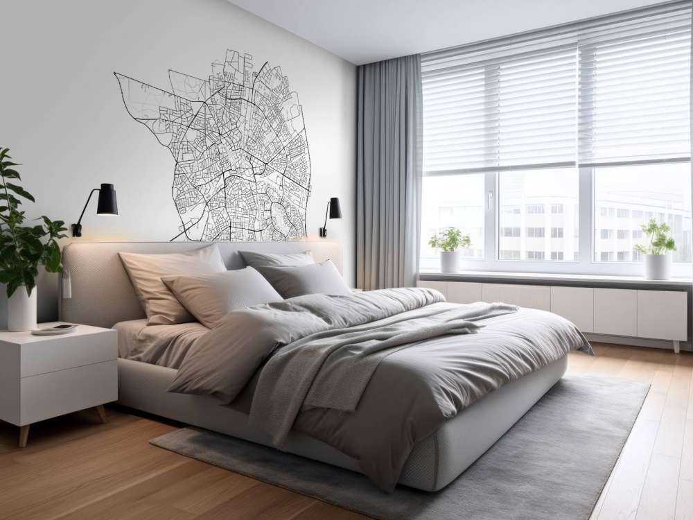 Kort over Apeldoorn, hvid