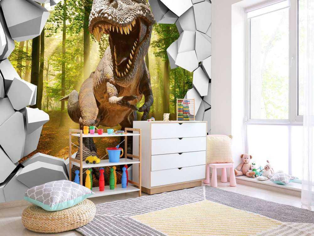 Dino i en vegg