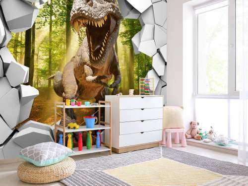 Dino i en vegg