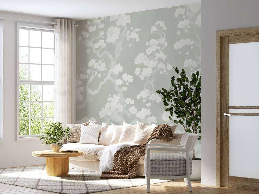 Vidunderlig blomstrende skog - grønn