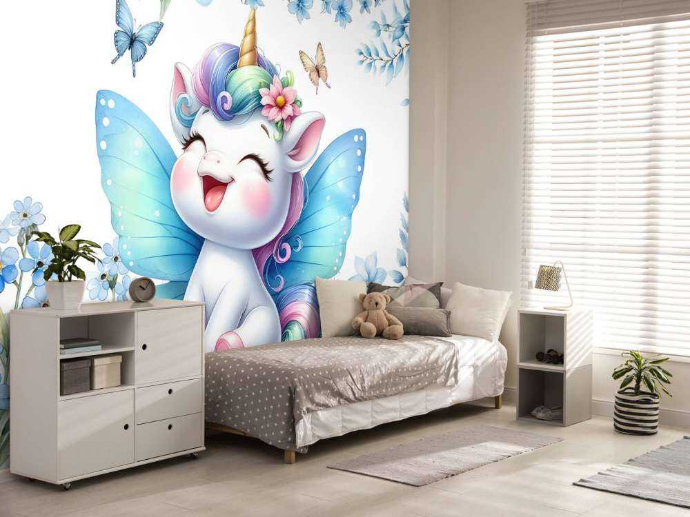 Blide Feer Enhjørning og Blomster