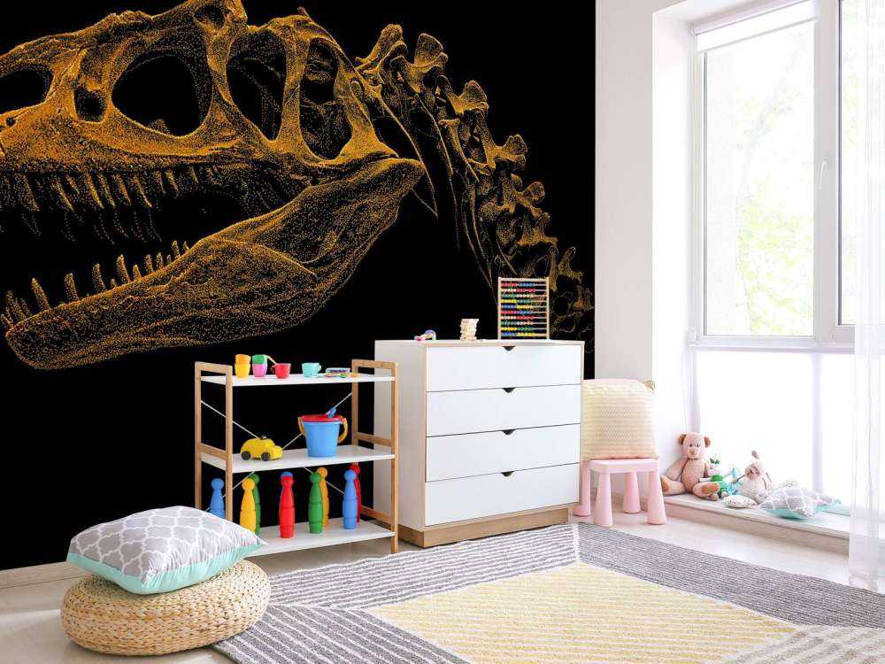 Skjelett av en dinosaur