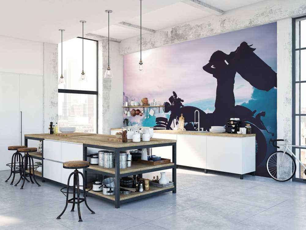 Silhouette motorsyklist