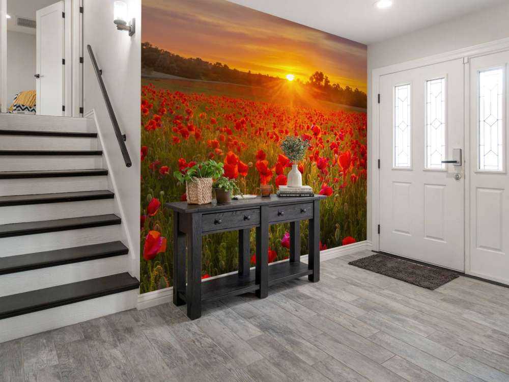 Blomstrende valmuemarked