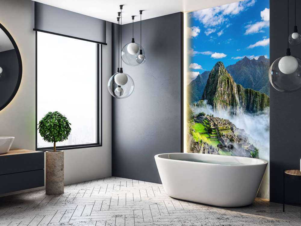 Machu Picchu i tåken