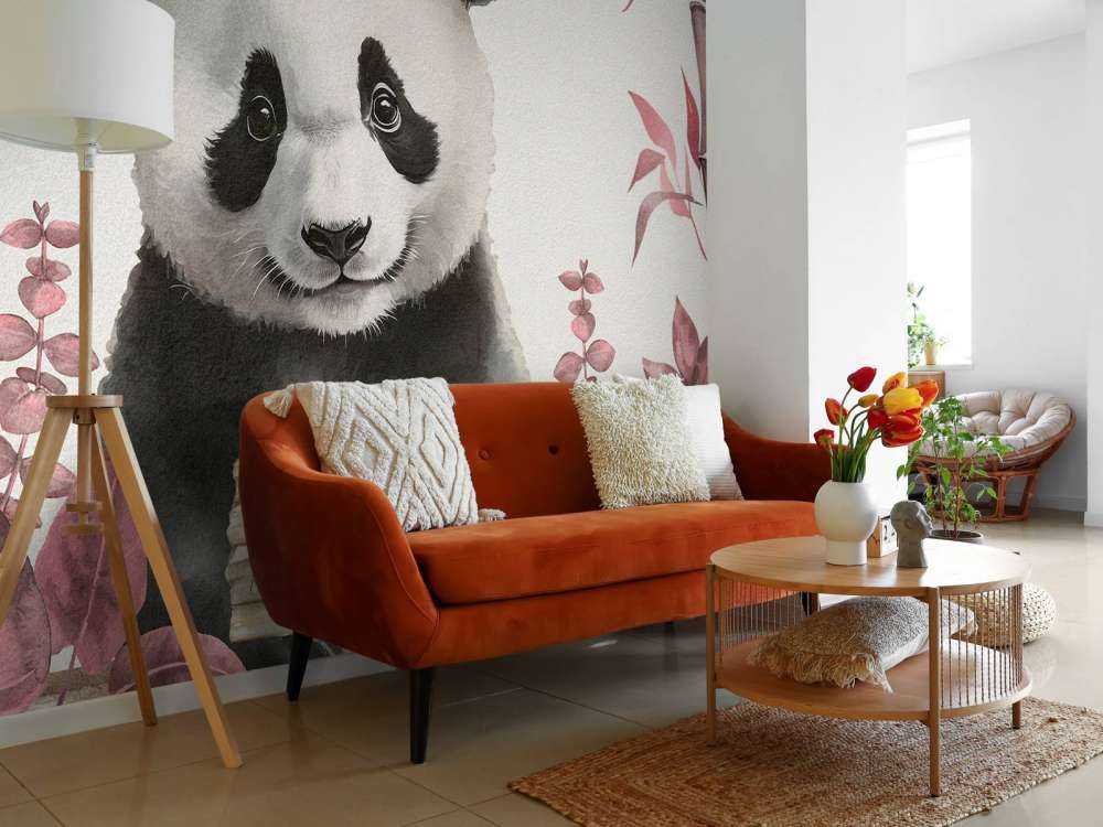 Pandaunge i jungelen rosa