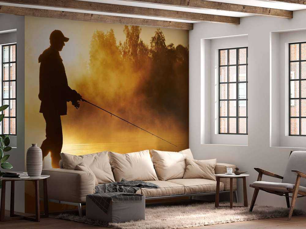 Fiskare vid soluppgång