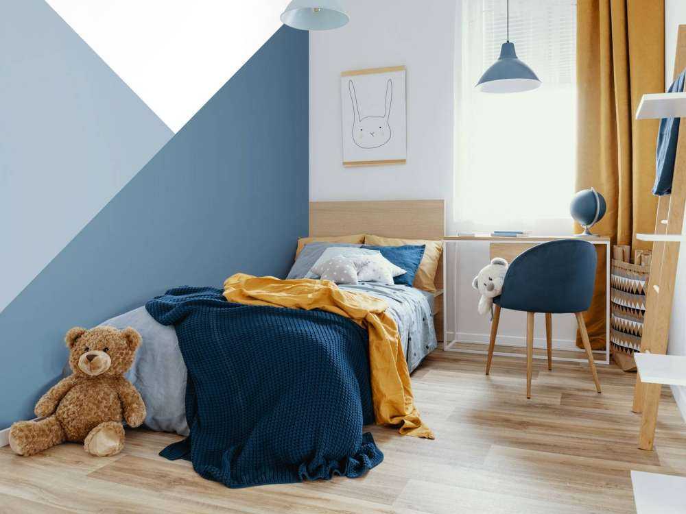 Trianglar i nyanser av blått