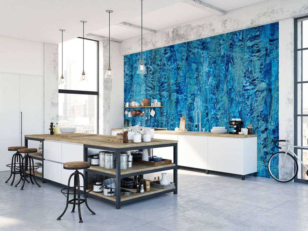 Måla med nyanser av blått