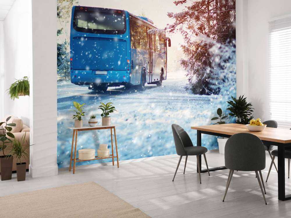 Buss på vintern