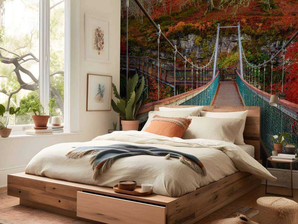 Bro i höstinställning