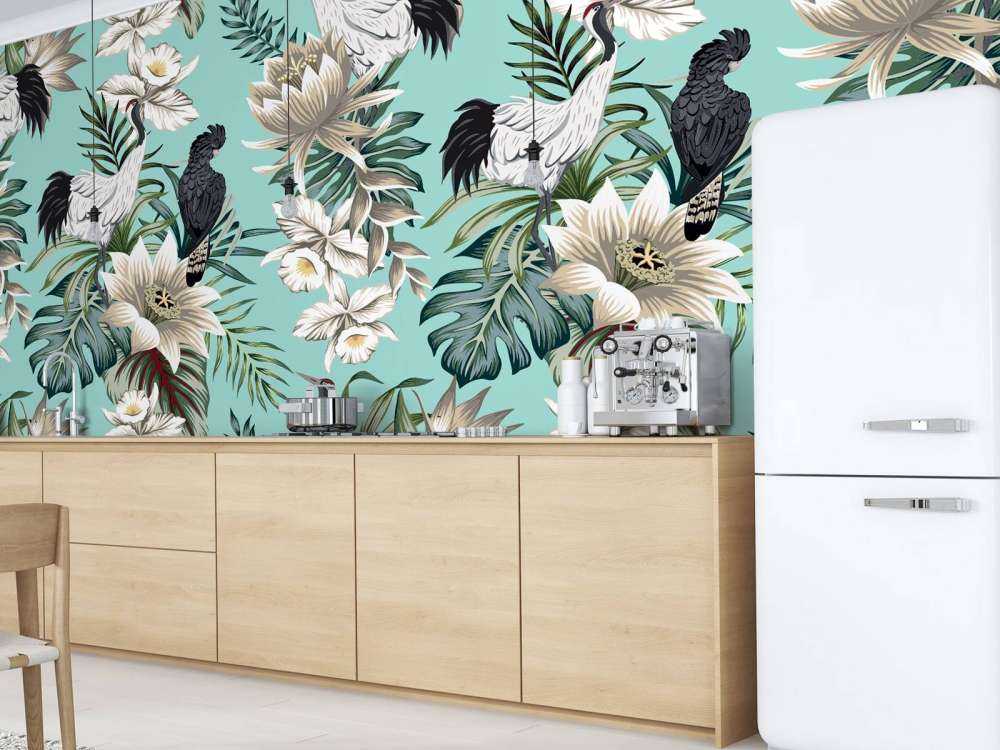 Tranor och papegojor